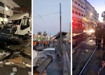 Accident à Casablanca : Une collision avec une station de tramway fait deux morts et trois blessés